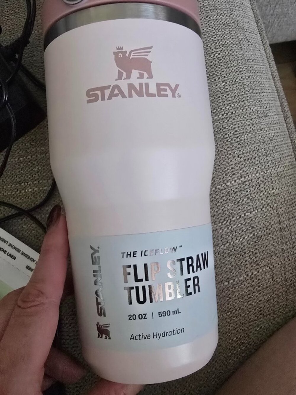 Stanley IceFlow Flip Straw Tumbler 40oz Pink Insulated Handle Rose Quartz. New!